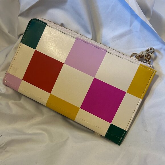 Ban.do 70’s Color-block Casual Travel/Everyday Wallet Wristlet; Zipper Close - Picture 3 of 4